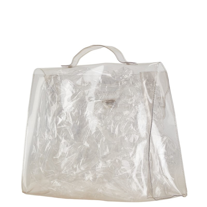 Hermes Vinyl Kelly Clear Handbag Tote