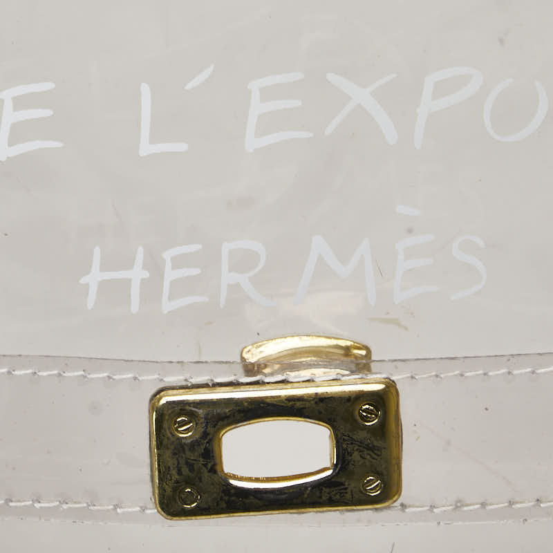 Hermes Vinyl Kelly Clear Handbag Tote