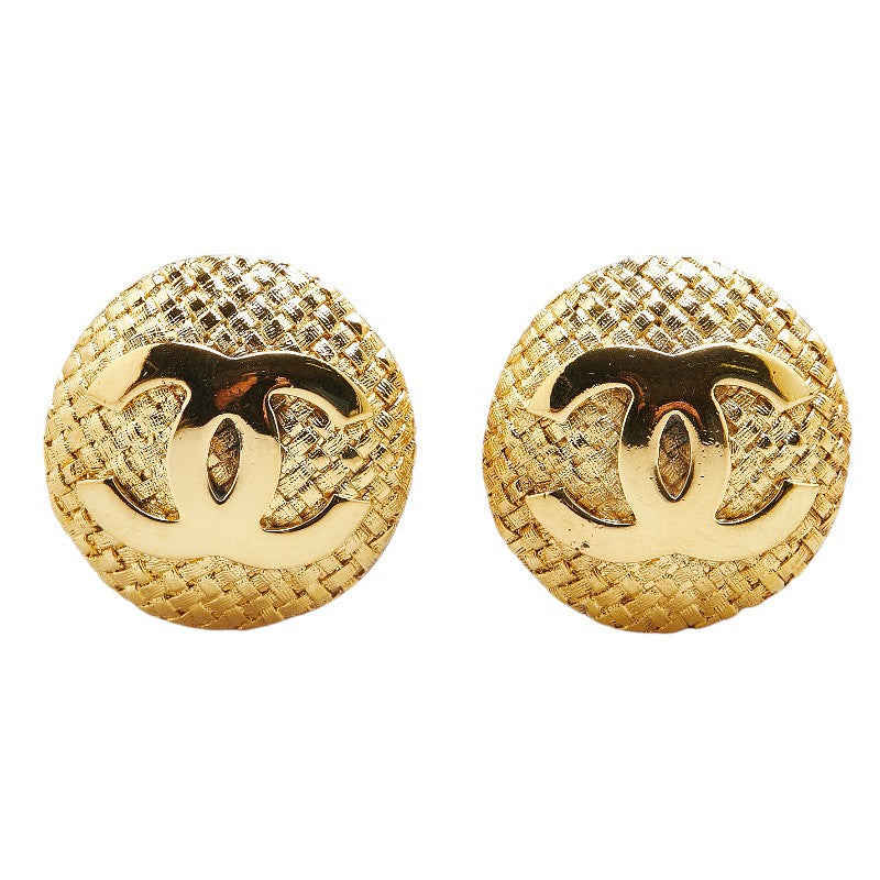 Chanel Gold Coco Mark Motif Earrings