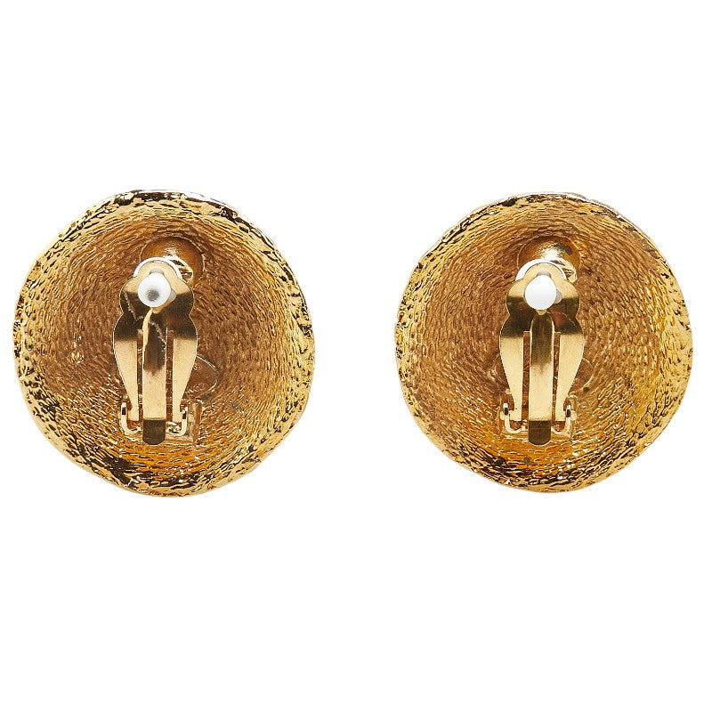 Chanel Gold Coco Mark Motif Earrings