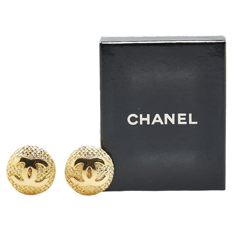 Chanel Gold Coco Mark Motif Earrings