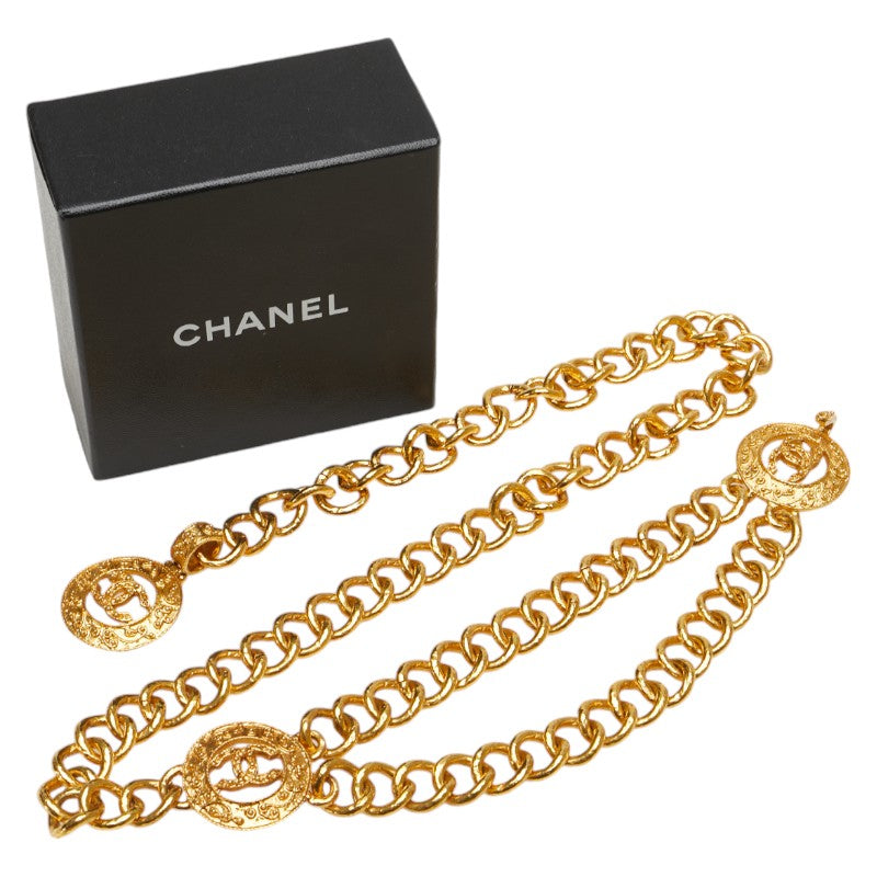 Chanel Vintage Coco Mark Chain Belt Gold