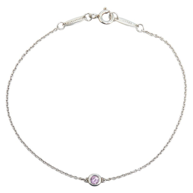 Tiffany & Co Silver Pink Sapphire Bracelet