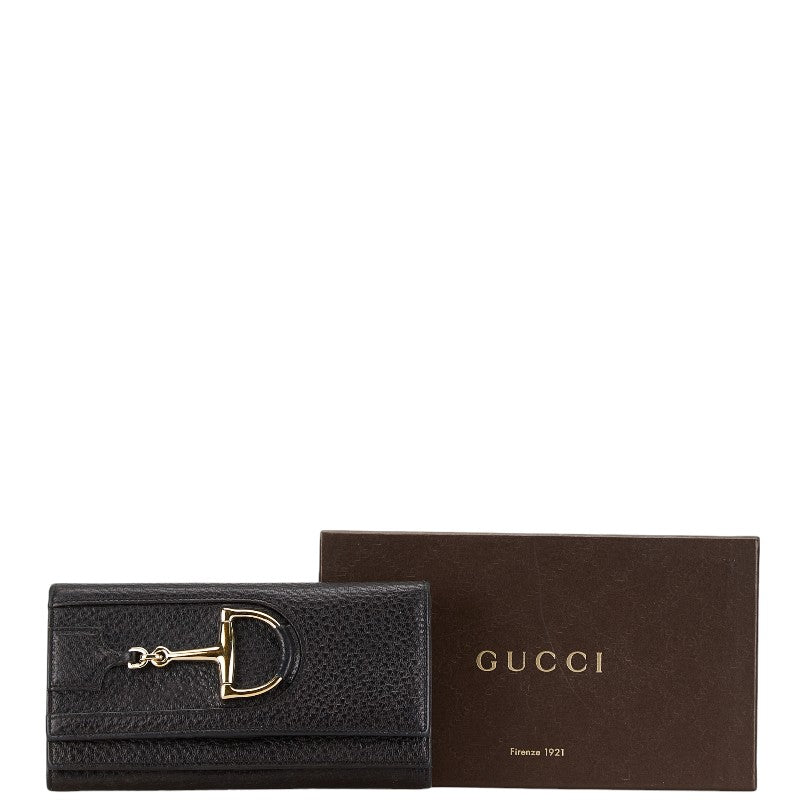 Gucci Leather Horsebit Long Wallet