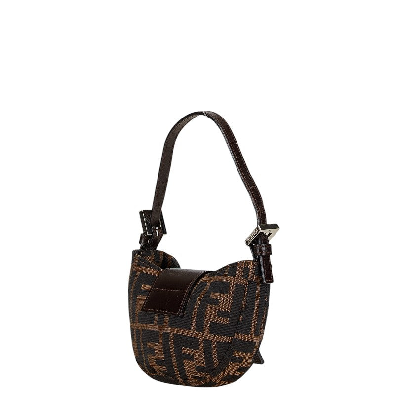 Fendi Mini Croissant Handbag Canvas Leather