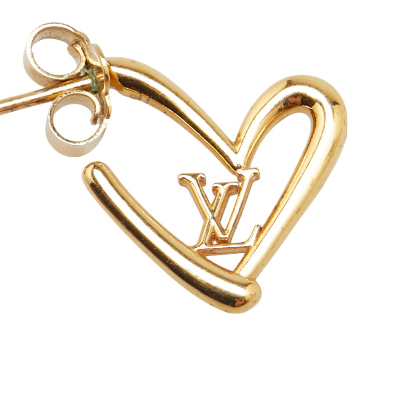 Louis Vuitton Heart Falling Love PM Earrings M00463