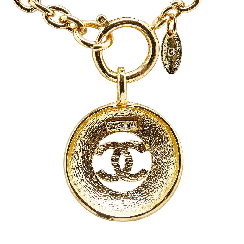 Chanel Coco Mark Medallion Necklace Gold