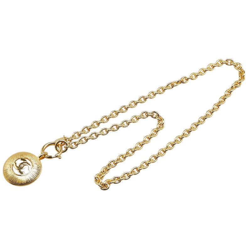 Chanel Coco Mark Medallion Necklace Gold