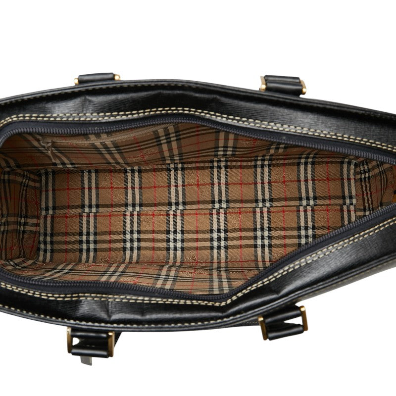 Burberry Nova Check Shadow Horse Leather Handbag