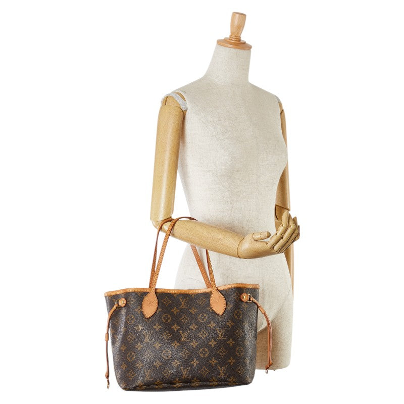 Louis Vuitton Neverfull PM Tote Brown PVC Leather