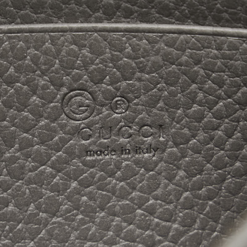 Gucci Interlocking G Chain Wallet Gray Leather