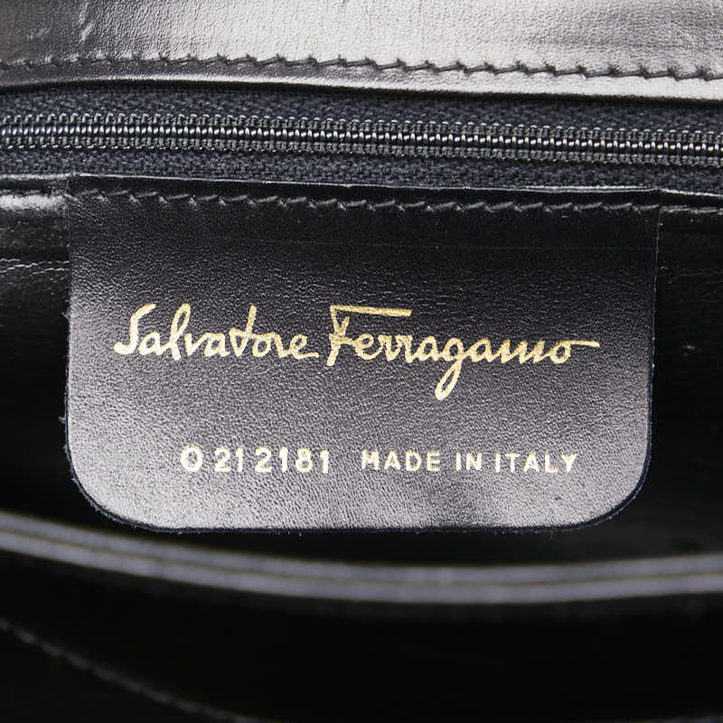 Salvatore Ferragamo Gancini 2WAY Leather Handbag