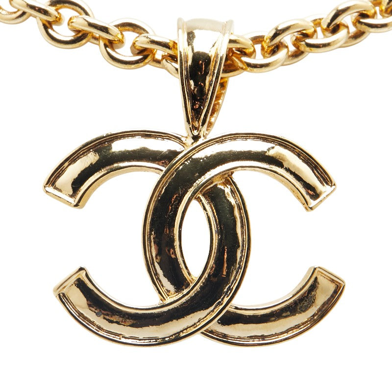 Chanel Vintage Coco Mark Necklace Gold Plated