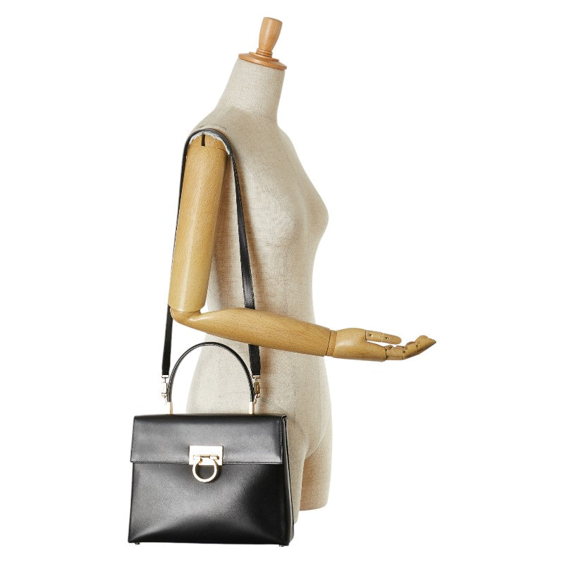 Salvatore Ferragamo Gancini 2WAY Leather Handbag