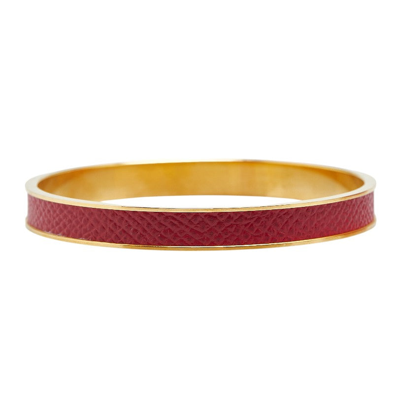 Hermes Kelly Cadena Motif Bangle Gold Red