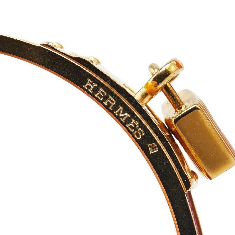 Hermes Kelly Cadena Motif Bangle Gold Red