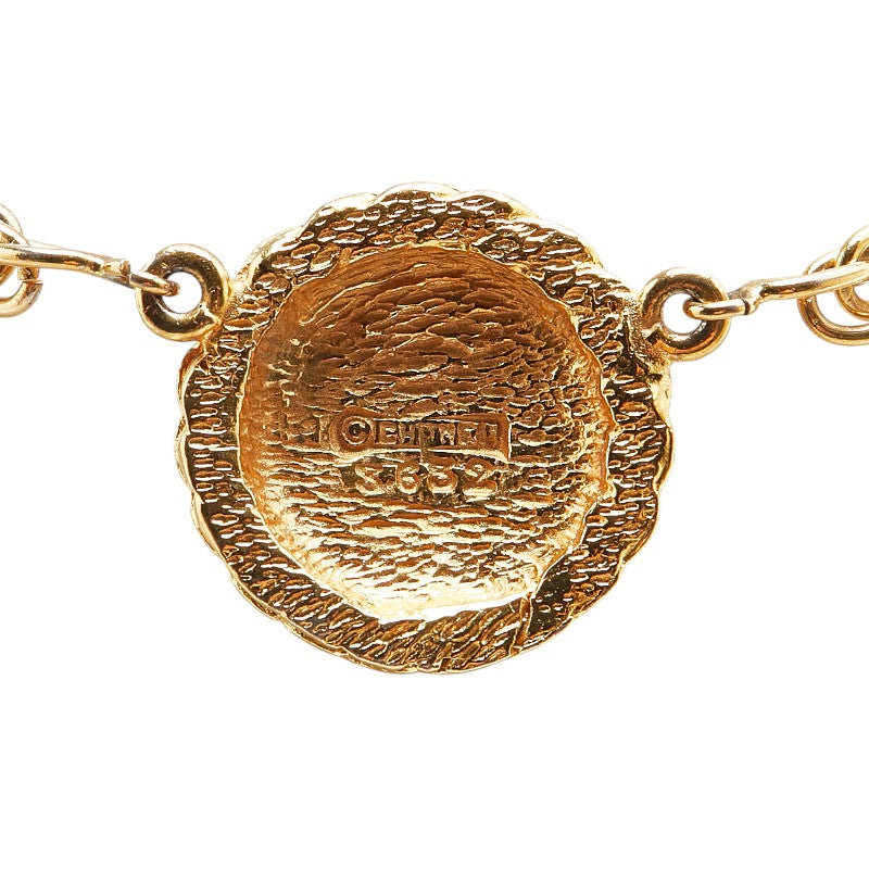 Chanel Coco Mark Round Necklace Gold