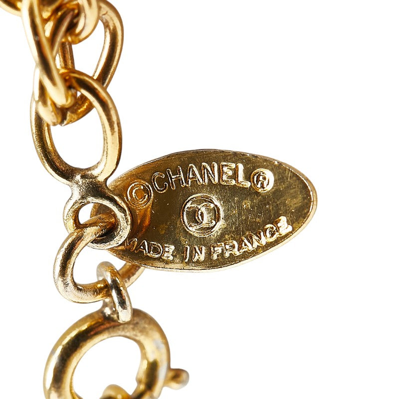 Chanel Coco Mark Round Necklace Gold