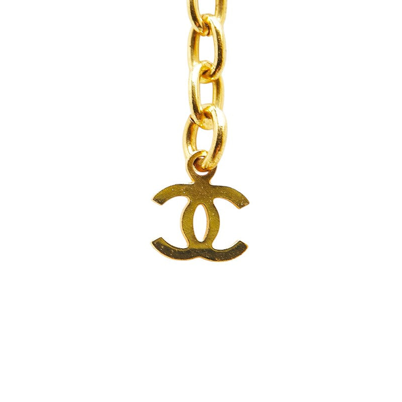 Chanel Clover Motif Necklace Gold Pink