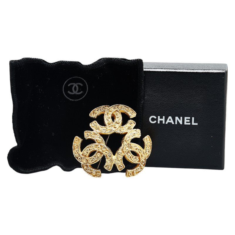 Chanel Vintage Coco Mark Brooch Gold