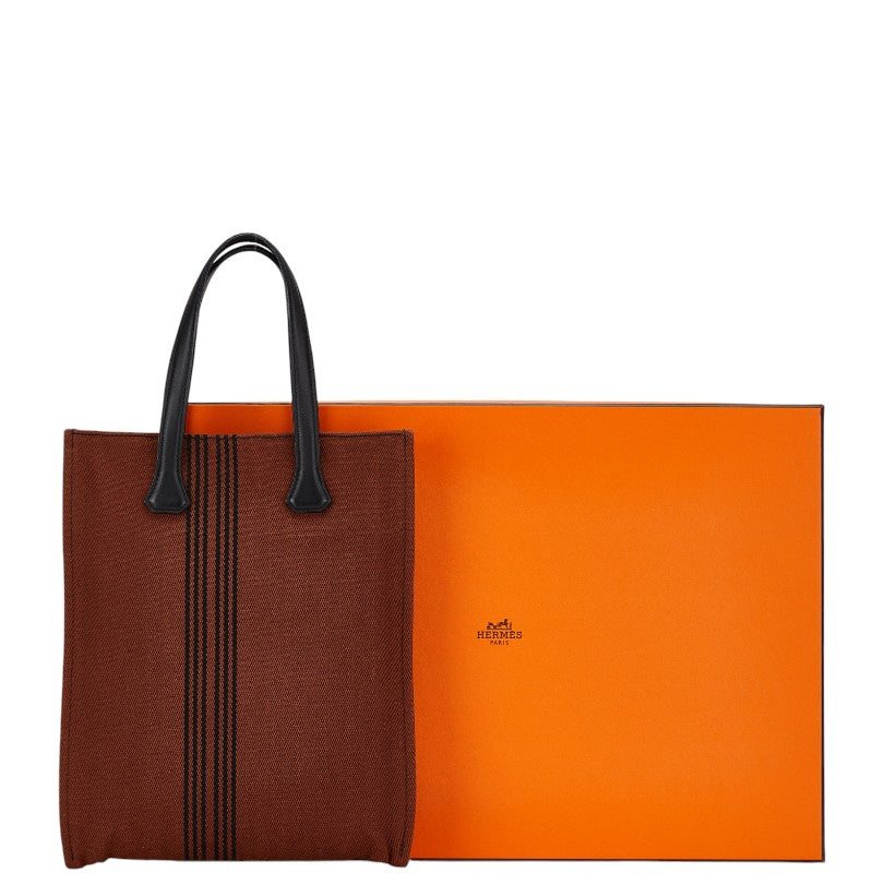 Hermes Potamos Cabas PM Leather Canvas Tote