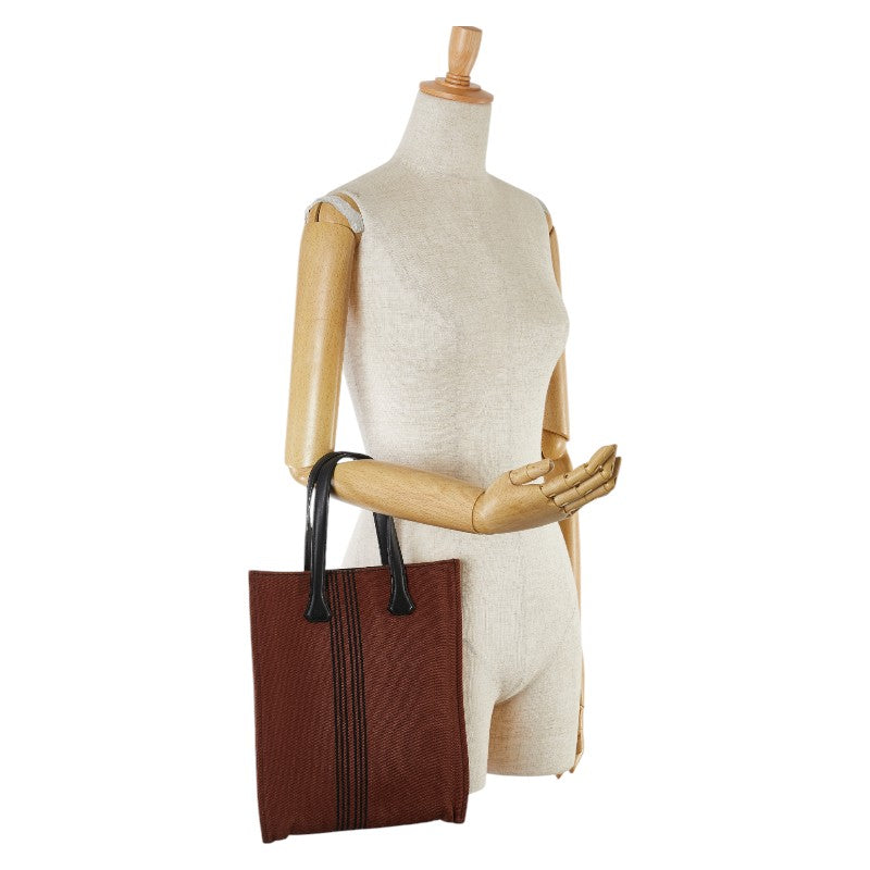 Hermes Potamos Cabas PM Leather Canvas Tote