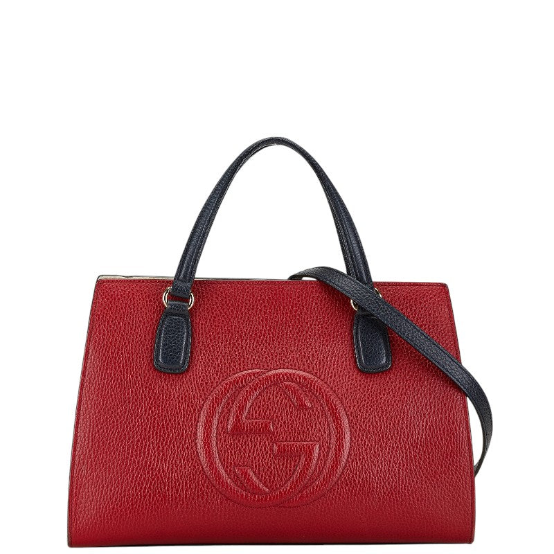 Gucci Soho Interlocking G 2WAY Handbag Red