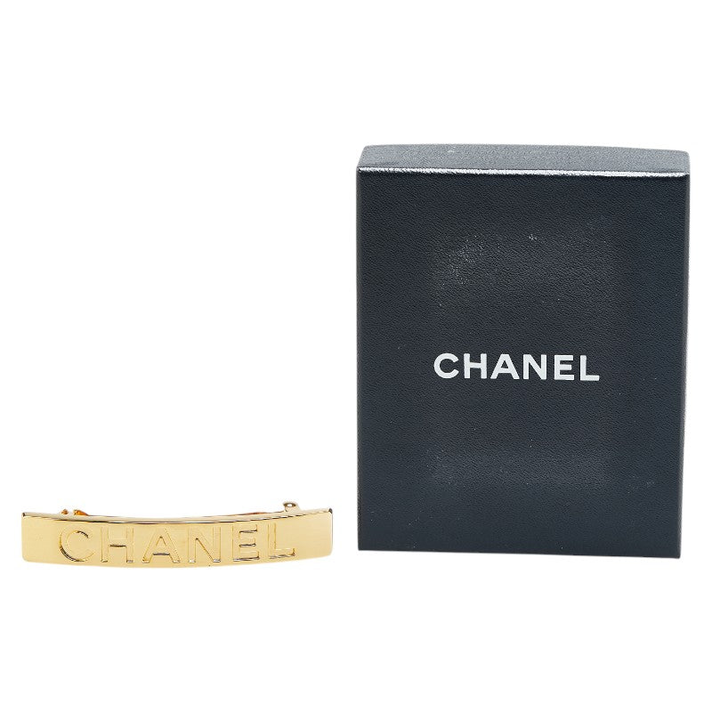 Chanel Logo Gold Barrette