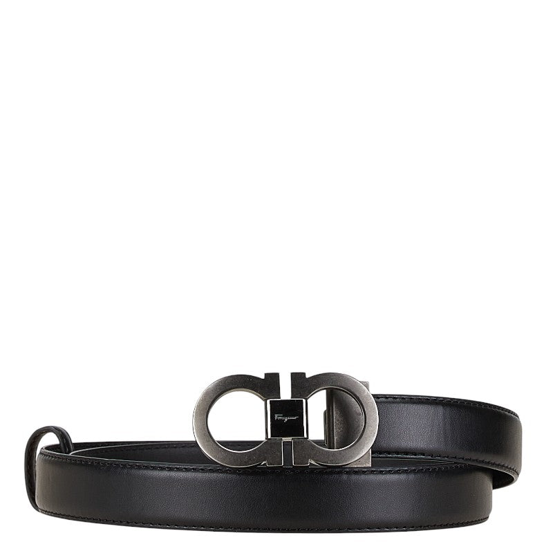 Salvatore Ferragamo Leather Double Gancini Belt