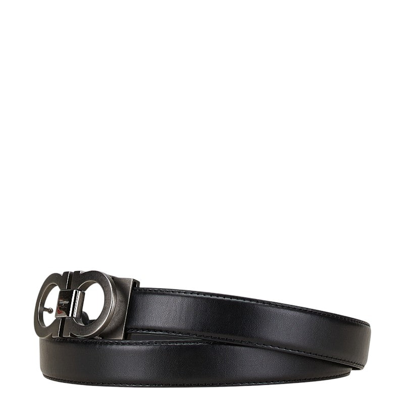 Salvatore Ferragamo Leather Double Gancini Belt