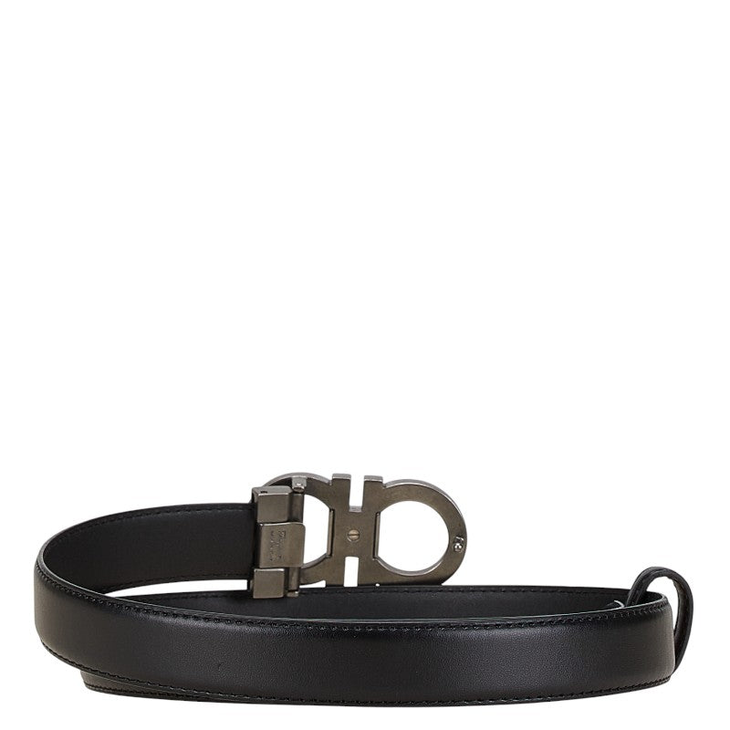 Salvatore Ferragamo Leather Double Gancini Belt