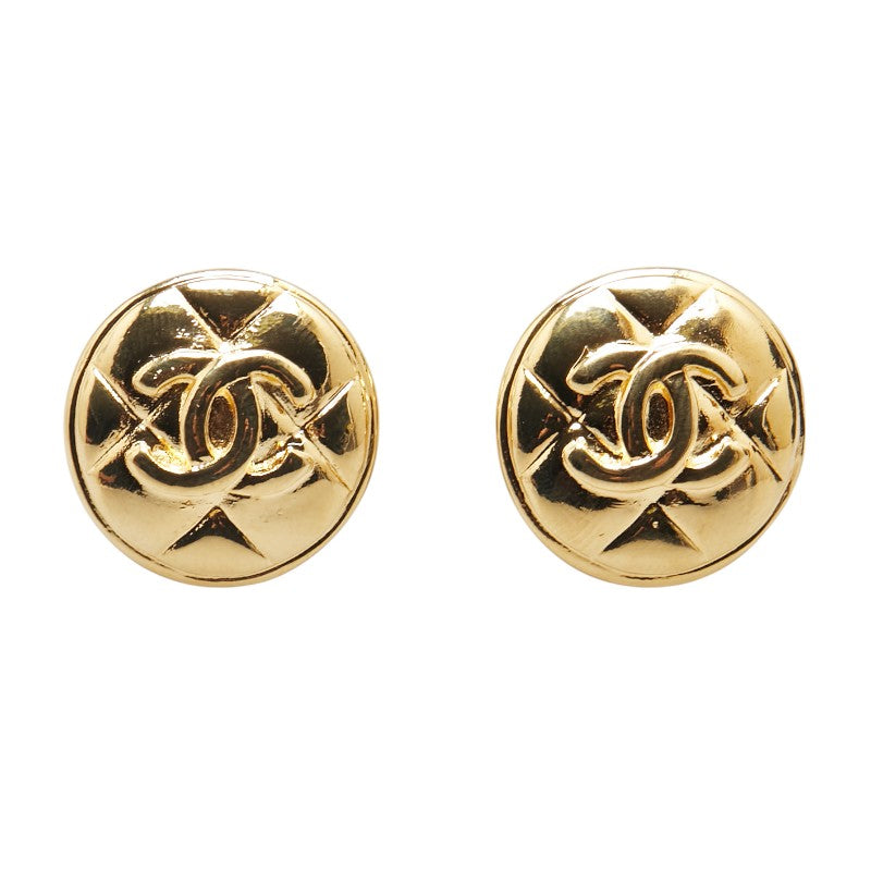 Chanel Vintage Coco Mark Matelasse Earrings