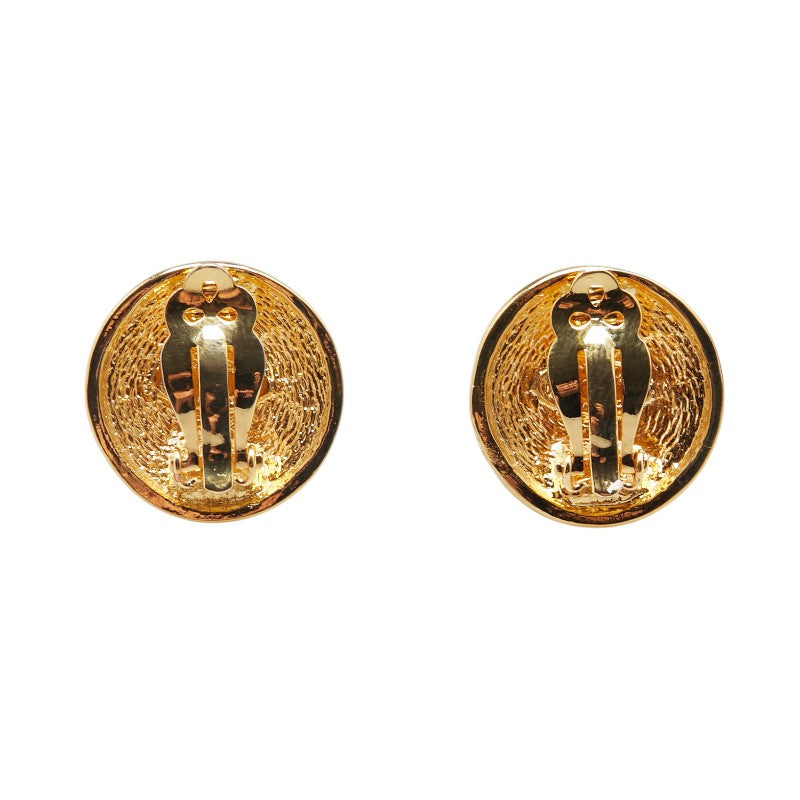 Chanel Vintage Coco Mark Matelasse Earrings