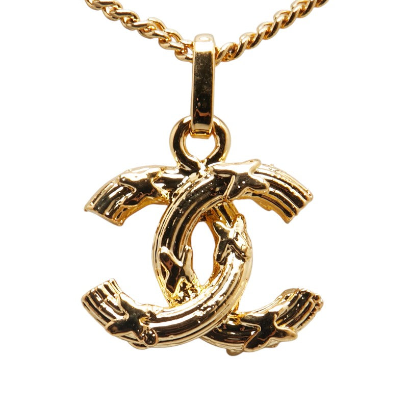 Chanel Vintage Coco Mark Necklace Gold