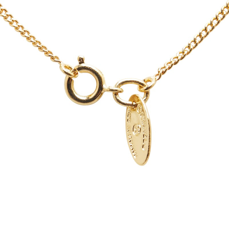 Chanel Vintage Coco Mark Necklace Gold