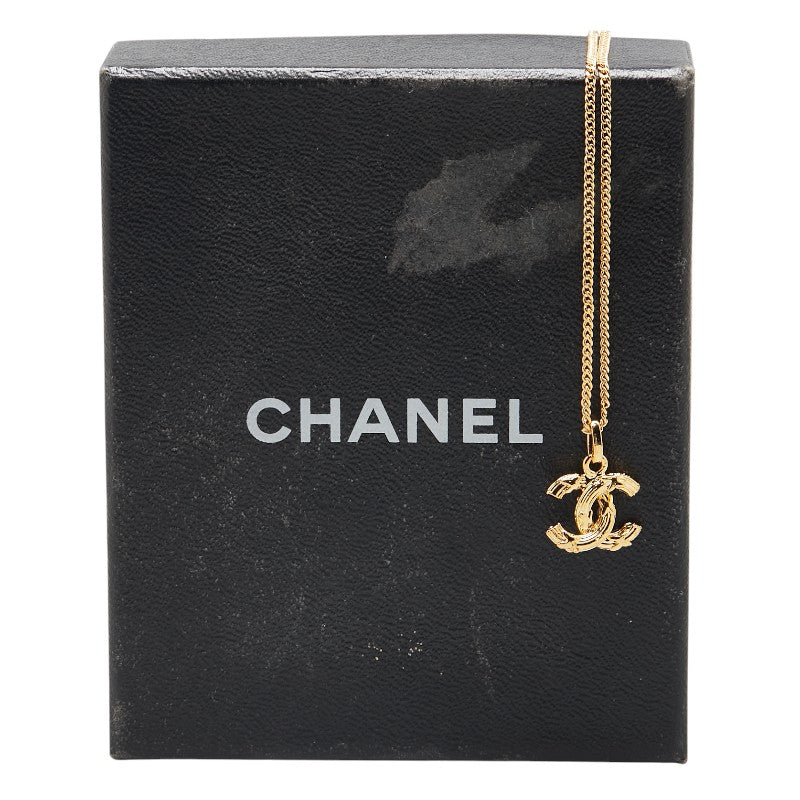 Chanel Vintage Coco Mark Necklace Gold