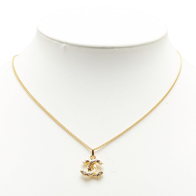 Chanel Vintage Coco Mark Necklace Gold