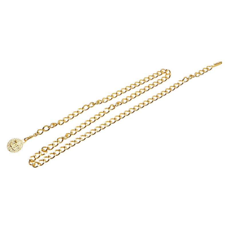 Chanel Coco Mark Round Chain Belt Gold