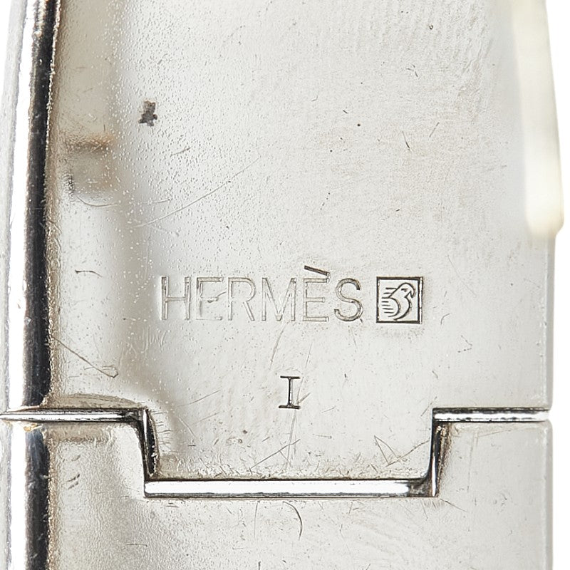 Hermes Click Clack H GM Bangle Silver Pink