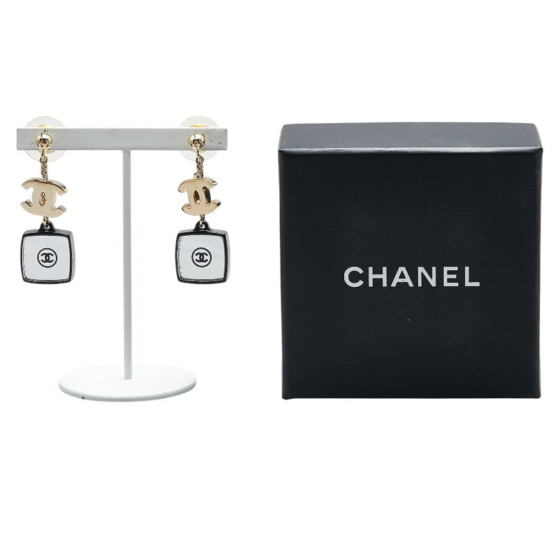 Chanel Coco Mark Rhinestone Swing Earrings