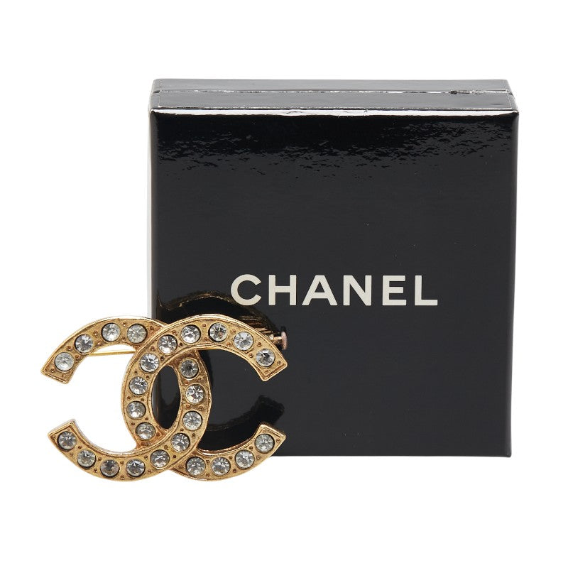 Chanel Vintage Coco Mark Rhinestone Brooch