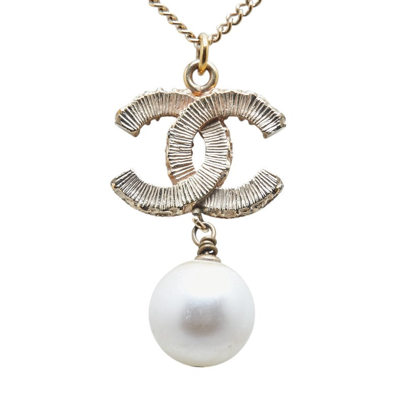 Chanel Vintage Coco Mark Pearl Necklace