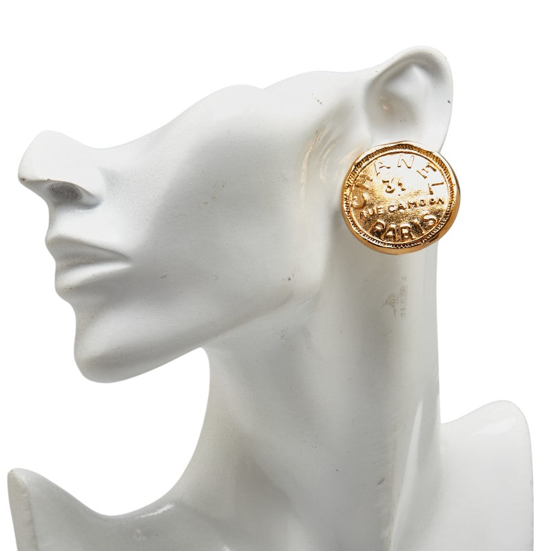 Chanel Cambon Gold Plated Earrings