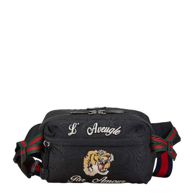 Gucci Canvas Embroidery Tiger Belt Bag 477085