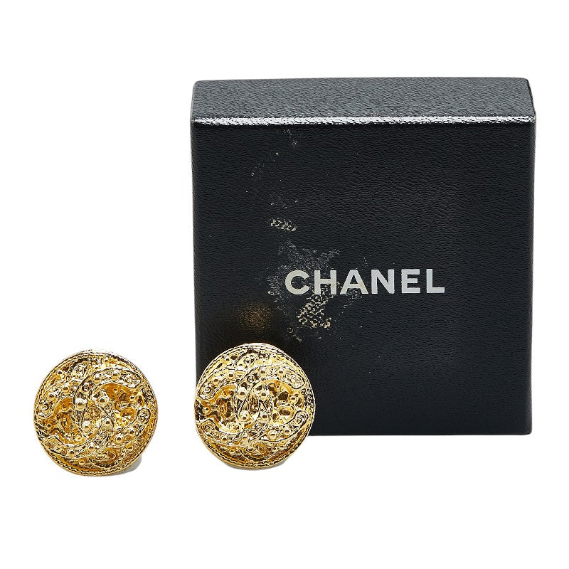 Chanel Vintage Coco Mark Round Earrings