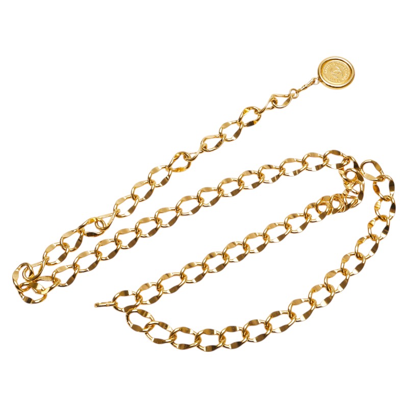 Chanel Vintage Coco Mark Chain Belt Gold