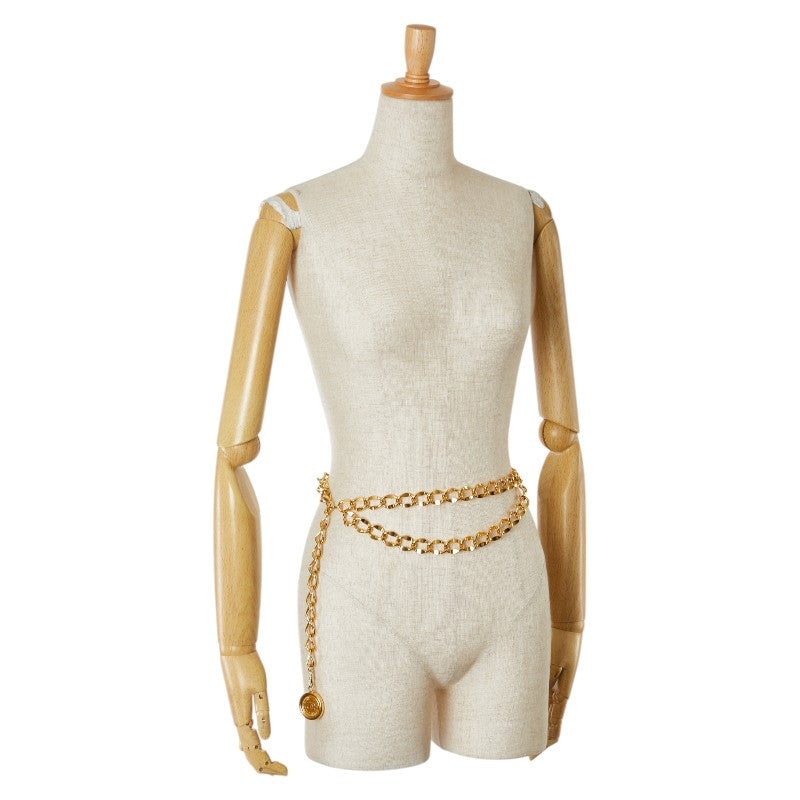 Chanel Vintage Coco Mark Chain Belt Gold