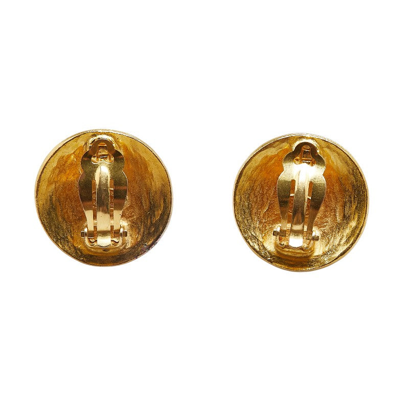 Chanel Vintage Coco Mark Earrings Gold