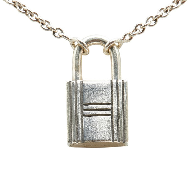 Hermes Kelly Cadena Motif Necklace Silver