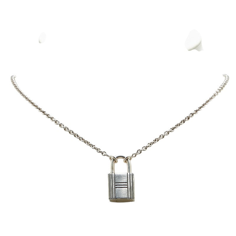 Hermes Kelly Cadena Motif Necklace Silver